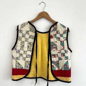 Carleen Patchwork Quilted Vest - One of a Kind